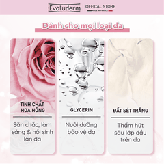 Mặt nạ Evoluderm làm trắng sáng làn da tinh chất Hoa Hồng 150ml