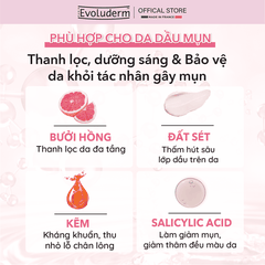 Sữa rửa mặt – Mặt nạ trị mụn 2 trong 1 Chiết xuất Bưởi Hồng dành cho da dầu mụn 150ml