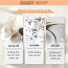 Gel tắm Evoluderm chiết xuất từ Bơ Hạt Mỡ - Karite 500ml