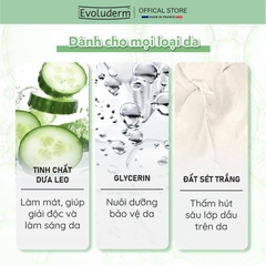 Mặt nạ dưỡng da Evoluderm chiết xuất dưa leo 150ml