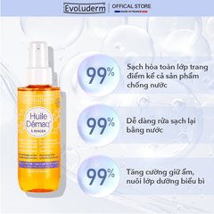 Dầu Tẩy Trang Tinh Dầu Hạnh Nhân Evoluderm Huile Démaq Làm Sạch Sâu, Dưỡng Ẩm, Chống Lão Hóa Almond Cleansing Oil 150g