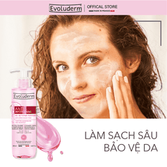 Gel rửa mặt Evoluderm ngăn ngừa mụn chiết xuất Bưởi hồng và hoa Cúc 250ml