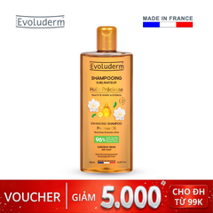 Dầu gội dành cho tóc Khô Evoluderm chiết xuất Tinh dầu quý hiếm – Tinh dầu Argan – Tinh dầu Hoa Lưu Ly – Tinh dầu Hoa Trà - 400ml