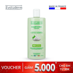 Dầu gội dành cho tóc dầu và dễ bị dầu Evoluderm chiết xuất Đất Sét Trắng và cây Tầm Ma - 400ml