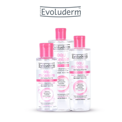 Nước tẩy trang Evoluderm Micellaire chiết xuất cây Bông dành cho da khô và nhạy cảm