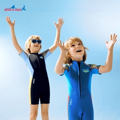Đồ bơi giữ nhiệt bé trai Dive and Sail chất cao su dày 2.5mm giữ ấm chống tia UV size 12-30kg