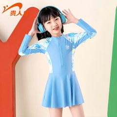 Đồ bơi bé gái váy tay dài phối màu Pastel siêu ngọt ngào GRN3212