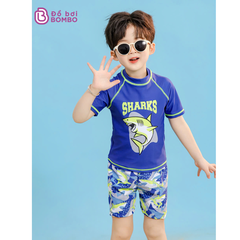 Đồ bơi bé trai họa tiết cá mập SHARK siêu ngầu cho bé từ 1-8 tuổi