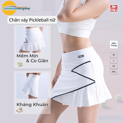 Váy thể thao pickleball, tennis, cầu lông RIKI basic, tôn dáng