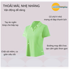 Áo thể thao nữ cổ V hiệu 361° – Chất liệu thun co giãn tốt, thoáng mát