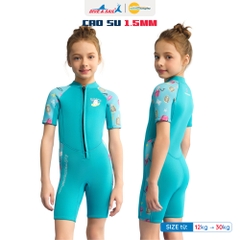Đồ bơi giữ nhiệt bé gái Dive and Sail size 12-30kg chất liệu cao su dày 1.5mm giữ ấm ngăn tia UV