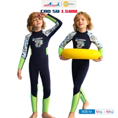 Đồ bơi giữ nhiệt bé trai Dive and Sail size 12-30kg chất liệu cao su dày 1.5mm giữ ấm ngăn tia UV
