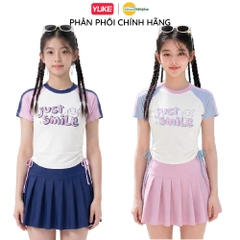 Bộ đồ bơi YUKE hai mảnh phong cách Hàn Quốc dành cho bé gái cỡ trung bình và lớn