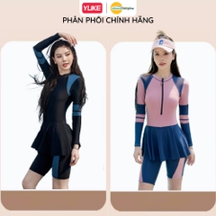 Đồ bơi nữ YUKE váy liền thân kiểu mới, dáng suông kín đáo, thể thao bơi lội