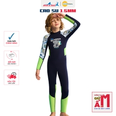 Đồ bơi giữ nhiệt bé trai Dive and Sail size 12-30kg chất liệu cao su dày 1.5mm giữ ấm ngăn tia UV