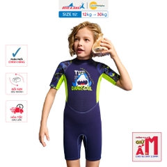 Đồ bơi giữ nhiệt bé trai Dive and Sail size 12-30kg chất liệu cao su dày 2.5mm giữ ấm ngăn tia UV