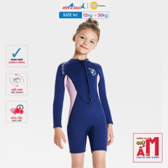 Đồ bơi giữ nhiệt bé gái Dive and Sail size 12-30kg cao su dày 2.5mm giữ ấm ngăn tia UV