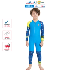 Đồ bơi bé gái Dive and Sail size 12-30kg Tay dài Quần dài chất liệu vải chống nắng