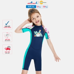 Đồ bơi bé gái Dive and Sail size 12-30kg chất liệu vải chống nắng ngăn tia UV