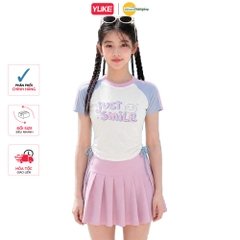 Bộ đồ bơi YUKE hai mảnh phong cách Hàn Quốc dành cho bé gái cỡ trung bình và lớn
