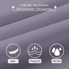 Quần short thể thao nữ pickleball cầu lông 2 lớp -  Xếp ly 2 bên hông siêu tôn dáng