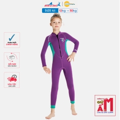 Đồ bơi giữ nhiệt bé gái Dive and Sail size 12-30kg cao su dày 2.5mm giữ ấm ngăn tia UV