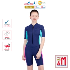Đồ bơi giữ nhiệt bé gái Dive and Sail size lớn 27-55kg Cao su dày 2.5mm giữ ấm ngăn tia UV