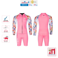Đồ bơi giữ nhiệt bé gái Dive and Sail size 12-30kg chất cao su dày 1.5mm giữ ấm ngăn tia UV