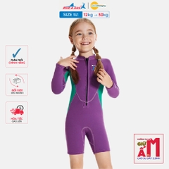 Đồ bơi giữ nhiệt bé gái Dive and Sail size 12-30kg cao su dày 2.5mm giữ ấm ngăn tia UV