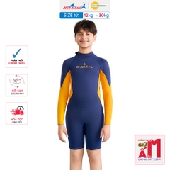 Đồ bơi giữ nhiệt bé trai Dive and Sail size lớn 27-55kg cao su dày 2.5mm giữ ấm