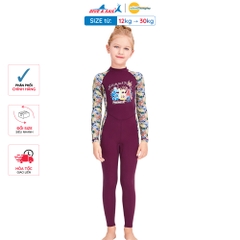 Đồ bơi bé gái Dive and Sail size 12-30kg chất vải mềm mại tay dài quần dài chống nắng ngăn tia UV