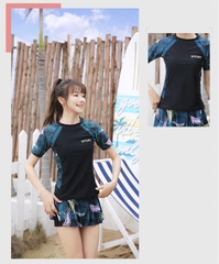 Đồ bơi cặp, đồ bơi nam, đồ bơi nữ tay ngắn kiểu dáng thể thao 208