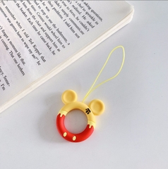 Dây đeo điện thoại| Dây gắn điện thoại có móc tròn chất liệu silicon họa tiết hoạt hình dễ thương