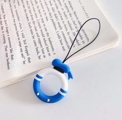 Dây đeo điện thoại| Dây gắn điện thoại có móc tròn chất liệu silicon họa tiết hoạt hình dễ thương