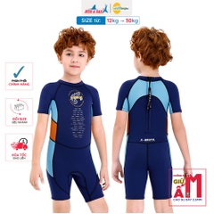 Đồ bơi giữ nhiệt bé trai Dive and Sail size 12-30kg chất liệu cao su dày 2.5mm giữ ấm ngăn tia UV
