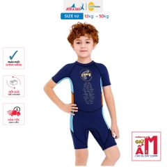 Đồ bơi giữ nhiệt bé trai Dive and Sail size 12-30kg chất liệu cao su dày 2.5mm giữ ấm ngăn tia UV