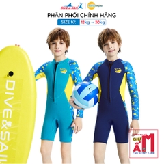 Đồ bơi giữ nhiệt bé trai Dive and Sail tay dài quần ngắn M155735