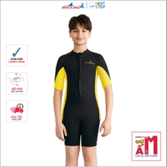 Đồ bơi giữ nhiệt bé trai cỡ vừa và lớn Dive and Sail 24-50kg tay ngắn dày 2.5mm chống tia UV