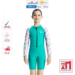 Đồ bơi giữ nhiệt bé gái Dive and Sail size 12-30kg cao su dày 2.5mm giữ ấm ngăn tia UV