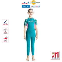 Đồ bơi giữ nhiệt bé gái Dive and Sail size 12-30kg cao su dày 2.5mm giữ ấm ngăn tia UV
