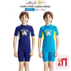 Đồ bơi giữ nhiệt bé trai Dive and Sail size 12-30kg cao su dày 2.5mm giữ ấm ngăn tia UV