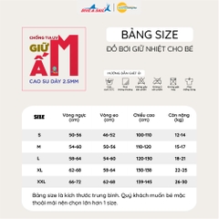 Đồ bơi giữ nhiệt bé trai Dive and Sail size 12-30kg cao su dày 2.5mm giữ ấm ngăn tia UV