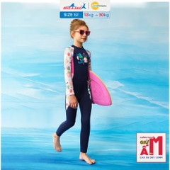 Đồ bơi giữ nhiệt bé gái Dive and Sail size 12-30kg chất liệu cao su dày 1.5mm giữ ấm ngăn tia UV