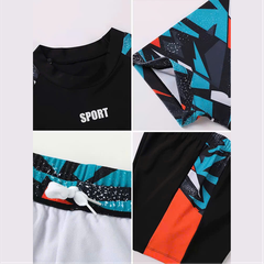 Bộ đồ bơi bé trai BIG SIZE tay ngắn kèm mũ, Size từ 34-73kg