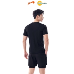 Bộ đồ bơi nam Youyou, gồm hai món quần và áo, màu đen phối xám