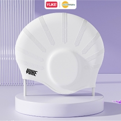 Mũ bơi silicone Yuke dành cho nữ, kích thước lớn, phù hợp cho tóc dài