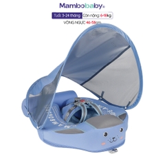 Phao bơi có mái che MamboBaby cho bé 3-24 tháng, chất liệu xốp Pearl Foam mái che chống nắng