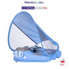 Phao ngực Mambobaby cho bé 3–24 tháng họa tiết con voi có mái che chống nắng