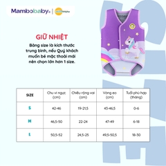 Áo bơi giữ nhiệt cho bé chất liệu gồm 3 lớp Polyester, cao su tổng hợp và lớp nylon, hiệu Mambobaby