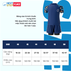 Đồ bơi bé trai YUKE tay ngắn quần 2 lớp, chất vải mềm mại YY20